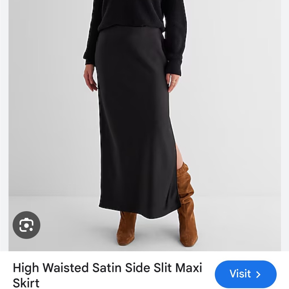 EXPRESS High Waisted Satin Maxi Skirt